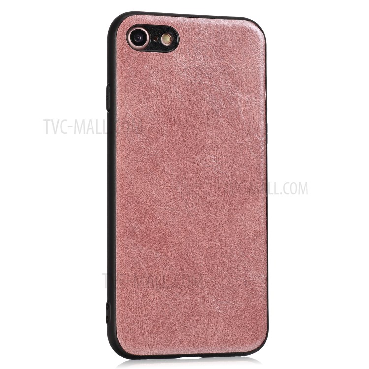 Crazy Horse Texture PU Leather Coated TPU Case for iPhone SE (2nd Generation)/8/7 - Rose Gold-2