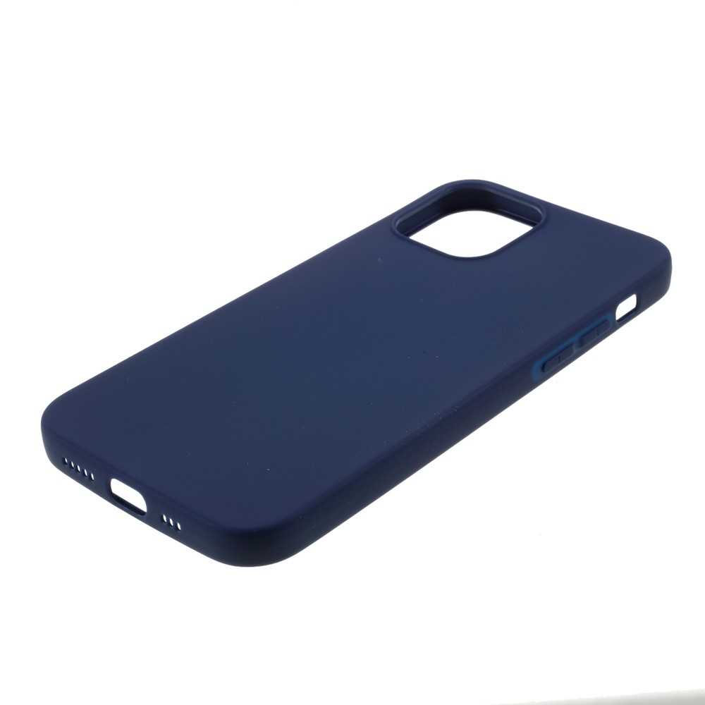 Matte Skin TPU Protective Case for iPhone 12 5.4 inch - Dark Blue-4