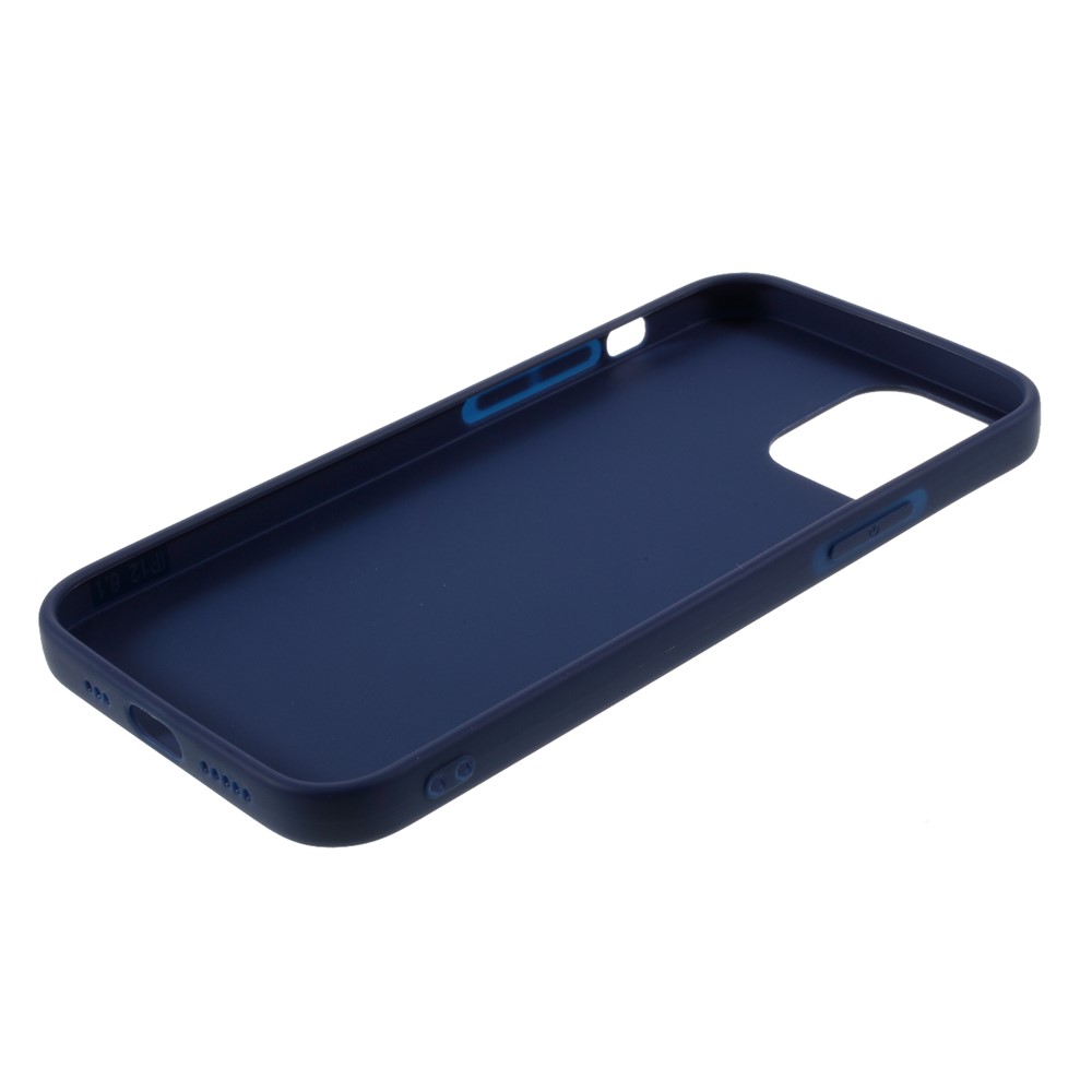 Matte Skin TPU Protective Case for iPhone 12 5.4 inch - Dark Blue-5