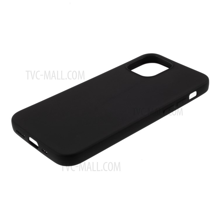 Solid Color Matte Soft TPU Protective Case for iPhone 12 Pro Max 6.7-inch - Black-4