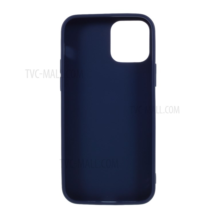 Solid Color Matte Soft TPU Protective Case for iPhone 12 Pro Max 6.7-inch - Dark Blue-3