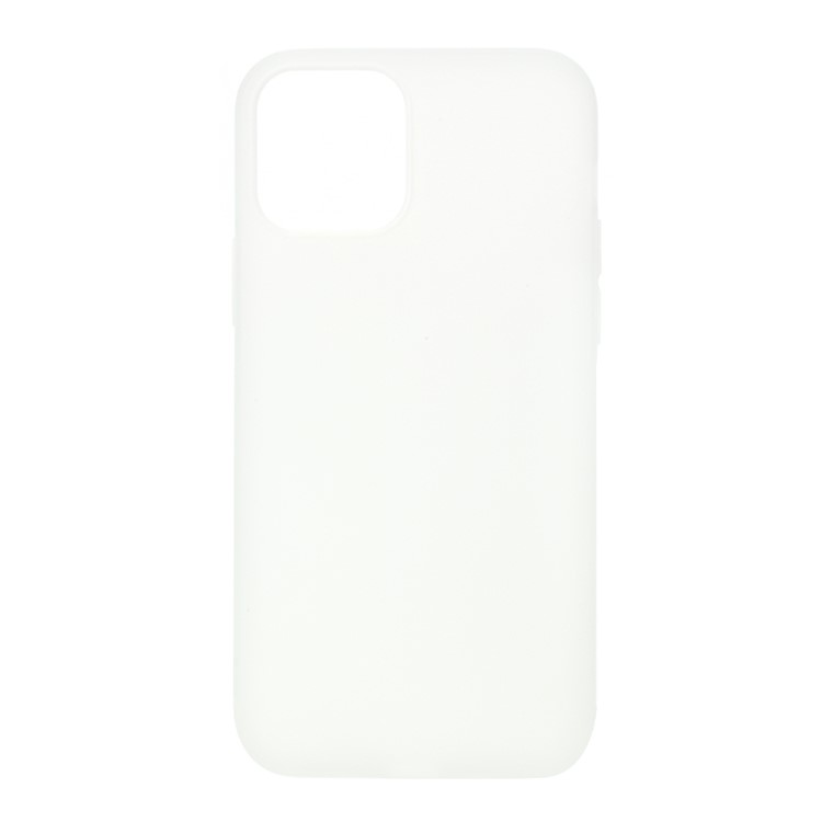 Solid Color Matte Soft TPU Protective Case for iPhone 12 Pro/12 - White-1