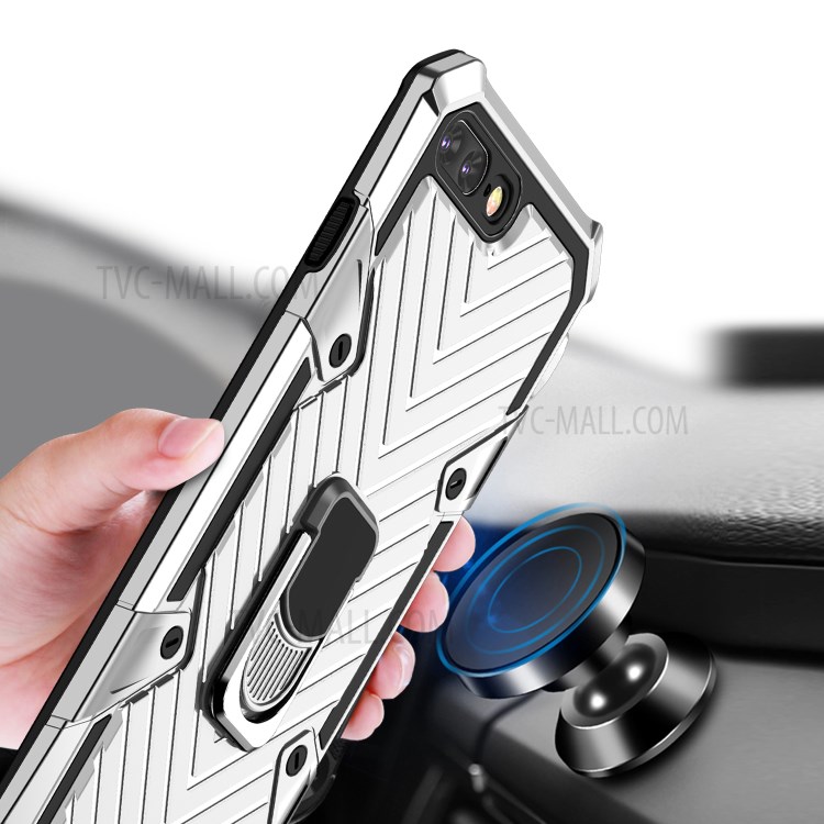 Detachable 2-in-1 PC + TPU Protective Shell with Kickstand for iPhone 8 Plus/7 Plus 5.5 inch - Silver-2