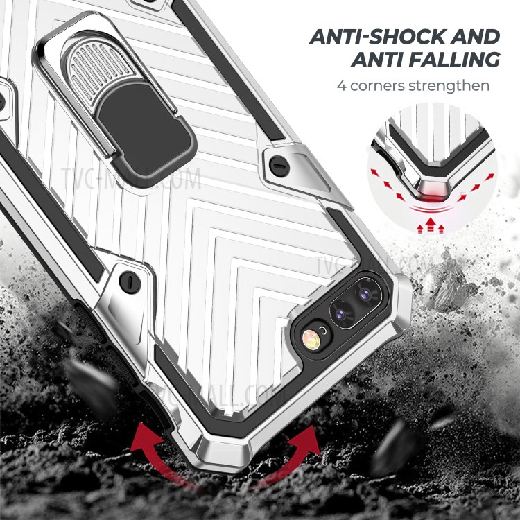 Detachable 2-in-1 PC + TPU Protective Shell with Kickstand for iPhone 8 Plus/7 Plus 5.5 inch - Silver-3