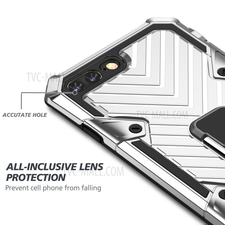Detachable 2-in-1 PC + TPU Protective Shell with Kickstand for iPhone 8 Plus/7 Plus 5.5 inch - Silver-5