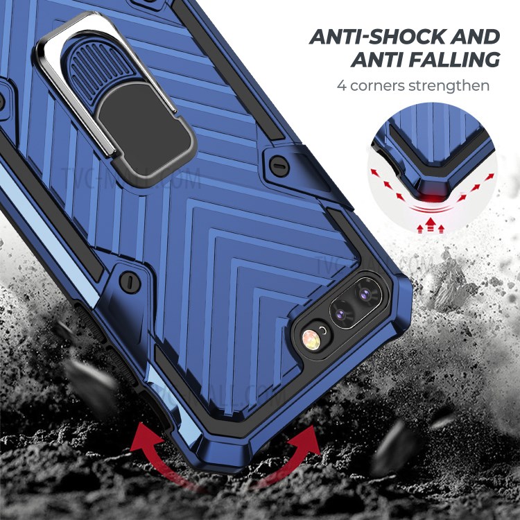 Detachable 2-in-1 PC + TPU Protective Shell with Kickstand for iPhone 8 Plus/7 Plus 5.5 inch - Blue-3