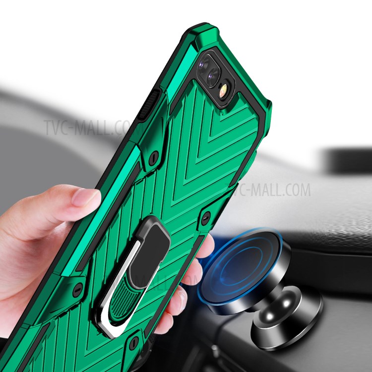 Detachable 2-in-1 PC + TPU Protective Shell with Kickstand for iPhone 8 Plus/7 Plus 5.5 inch - Dark Green-2
