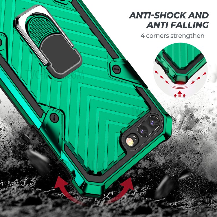 Detachable 2-in-1 PC + TPU Protective Shell with Kickstand for iPhone 8 Plus/7 Plus 5.5 inch - Dark Green-3