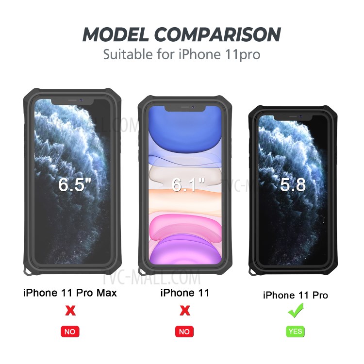 Rotatable Finger Ring Kickstand PC + TPU Hybrid Shell for iPhone 11 Pro 5.8 inch - Black-6