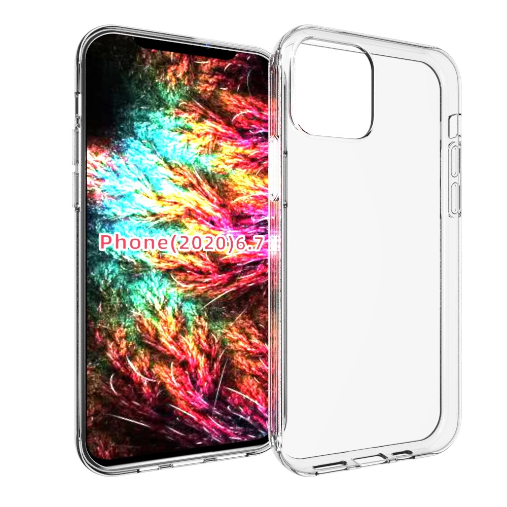 10Pcs/Pack Soft TPU Back Cover with Anti-watermark Inner for iPhone 12 Pro Max 6.7 inch-5