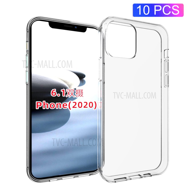 10Pcs/Pack Watermark Resistant Flexible TPU Case for iPhone 12 Max 6.1 inch-1