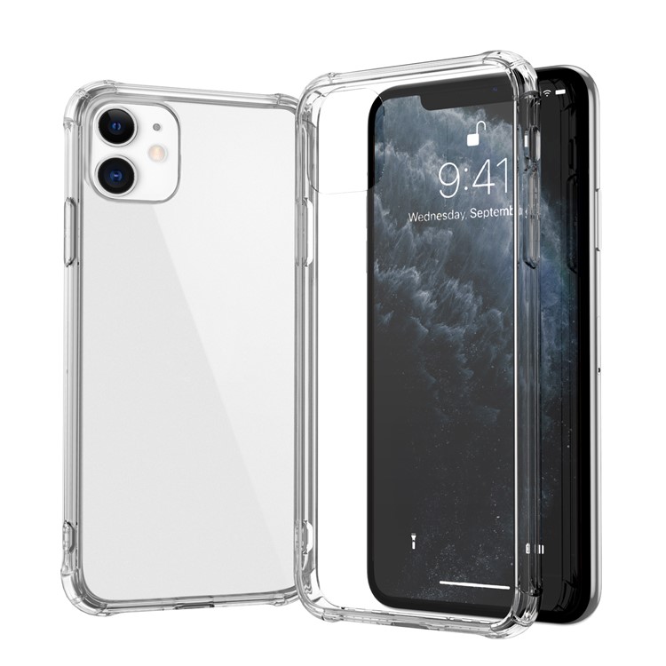 Leeu Design 6D Conversion Loch Clear Glass + TPU Combo Cover Für Iphone 11 6,1 Zoll