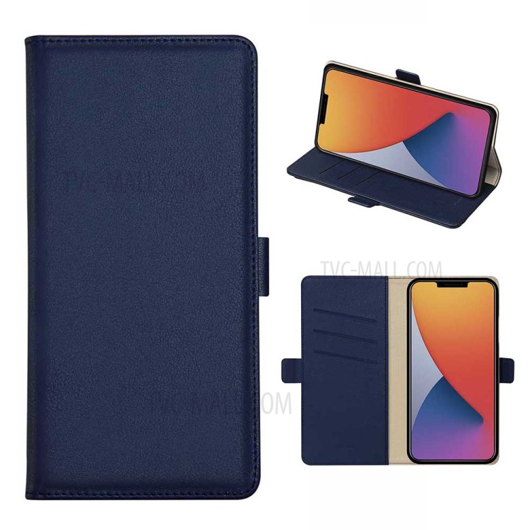 DZGOGO Milo Series Leather Wallet Phone Case for Apple iPhone 12 5.4 inch - Blue-1