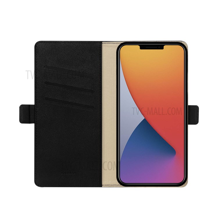 La Couverture De Caisse De Portefeuille En Cuir De Série DZGOGO Pour Apple IPhone 12 Pro Max 6,7 Pouces - Noir-3