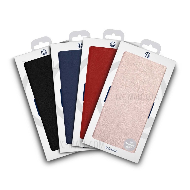La Couverture De Caisse De Portefeuille En Cuir De Série DZGOGO Pour Apple IPhone 12 Pro Max 6,7 Pouces - Noir-6