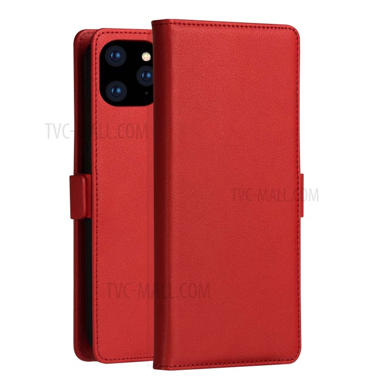 DZGOGO Milo Series Leather Wallet Case Cover for Apple iPhone 12 Pro Max 6.7 inch - Red-1