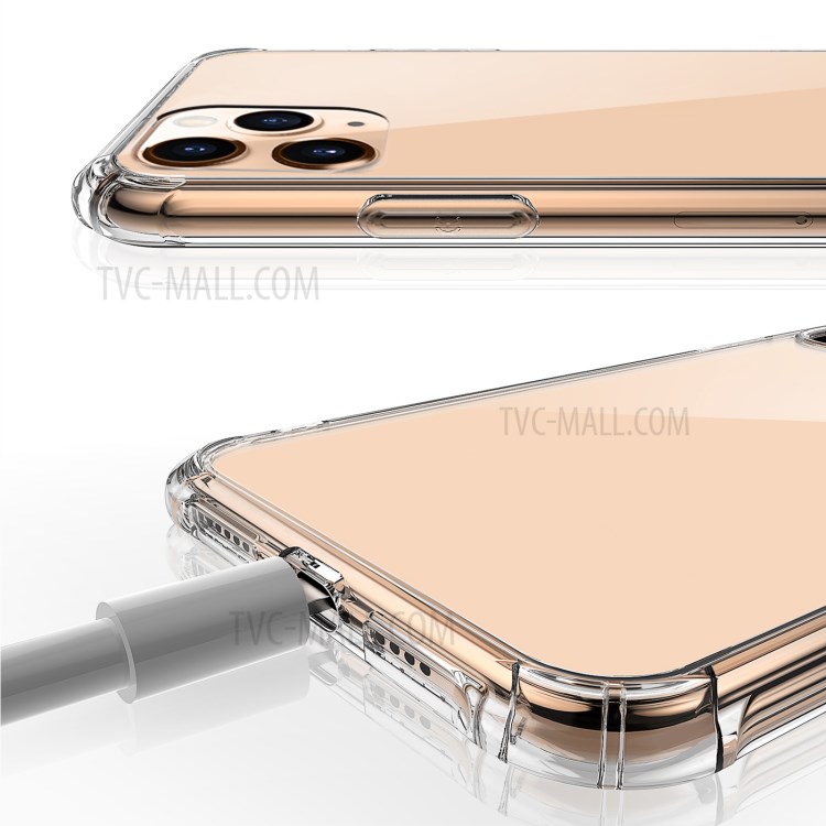 LEEU DESIGN 6D Conversion Hole Clear Glass + TPU Hybrid Phone Cover for iPhone 11 Pro 5.8 inch-11