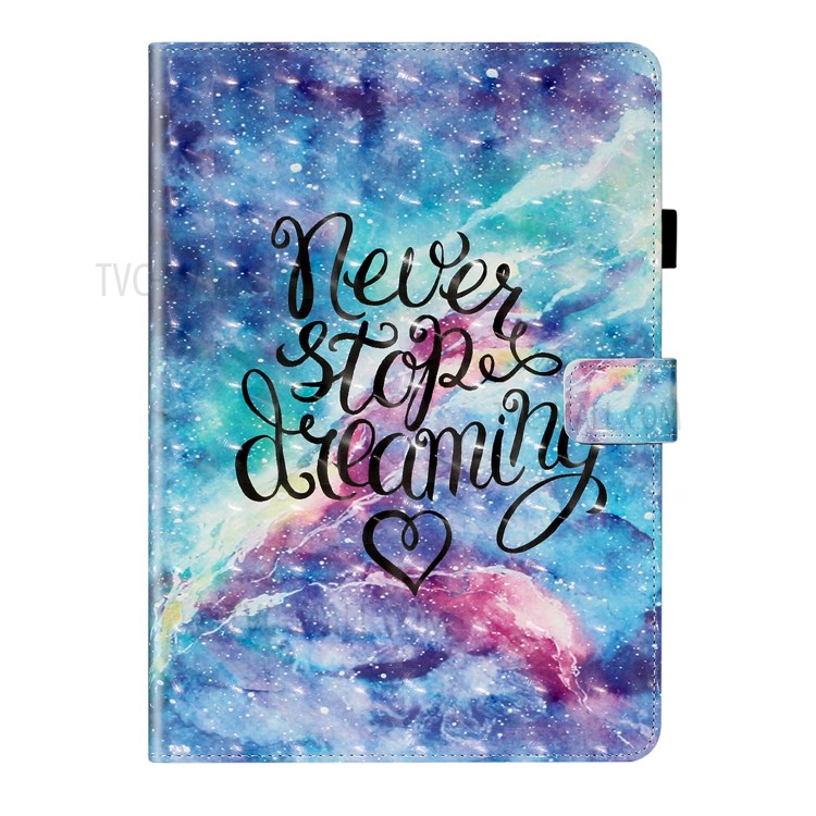 Light Spot Decor Patterned PU Leather Stand Shell Tablet Case for iPad Pro 11-inch (2020)/(2018) - Never Stop Dreaming-3