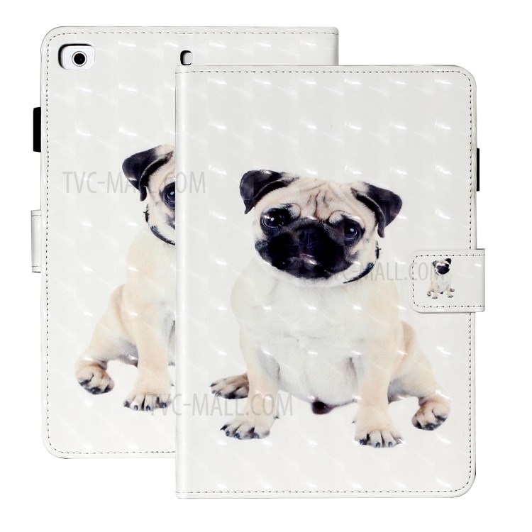 Light Spot Decor Patterned PU Leather Stand Shell Tablet Shell Cover for iPad Mini/mini (2019) 7.9 inch/4/3/2 - Dog-3