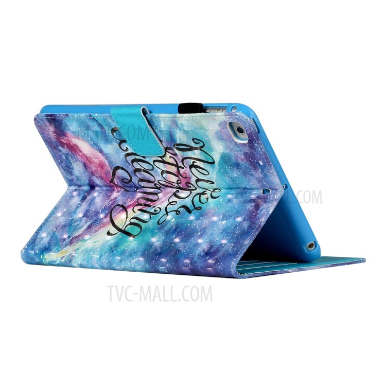 Light Spot Decor Patterned PU Leather Stand Shell Tablet Shell Cover for iPad Mini/mini (2019) 7.9 inch/4/3/2 - Never Stop Dreaming-5