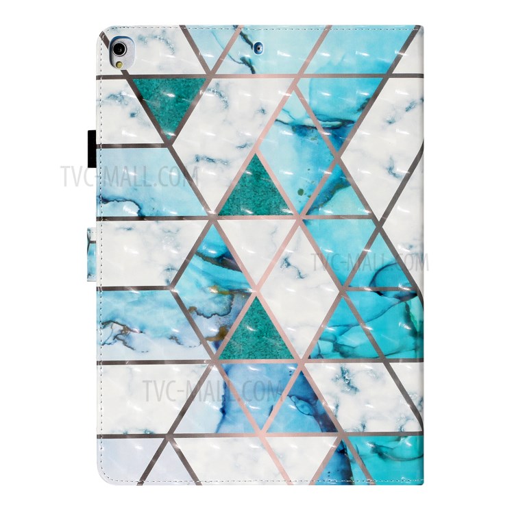 Light Spot Decor Patterned PU Leather Stand Shell Tablet Shell Case for iPad 10.2 (2020) (2019) - Blue and White-4