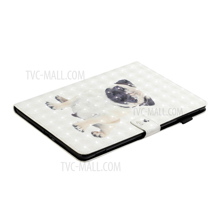 Light Spot Decor Patterned PU Leather Stand Shell Tablet Shell Case for iPad 10.2 (2020) (2019) - Dog-6