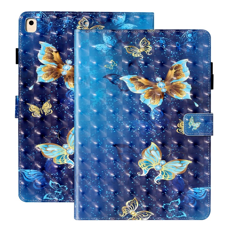 Light Spot Decor Patterned PU Leather Shell Stand Shell Tablet Cover for iPad Air 2/Air (2013)/9.7-inch (2018) - Butterfly-2