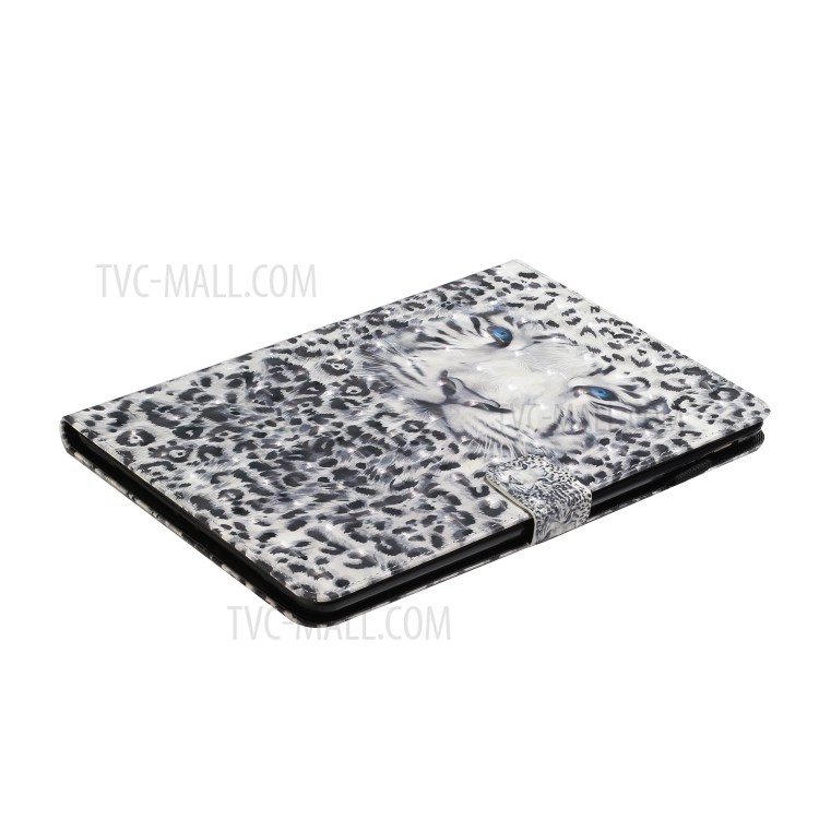 Light Spot Decor Patterned PU Leather Shell Stand Shell Tablet Cover for iPad Air 2/Air (2013)/9.7-inch (2018) - Scary Leopard-6