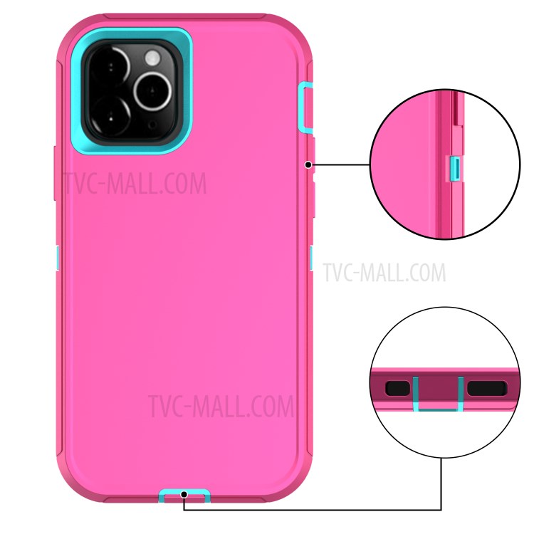 Detachable Shockproof Drop-proof Dust-proof PC + TPU Hybrid Cover for iPhone 12 5.4 inch - Pink/Sky Blue-4