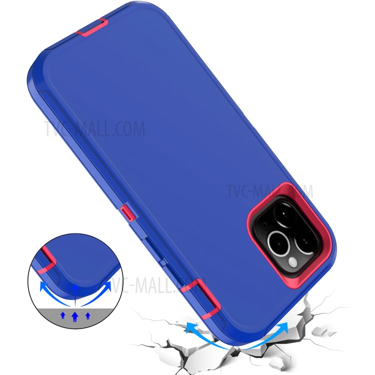 Detachable Shockproof Drop-proof Dust-proof PC + TPU Hybrid Cover for iPhone 12 5.4 inch - Dark Purple/Rose-5