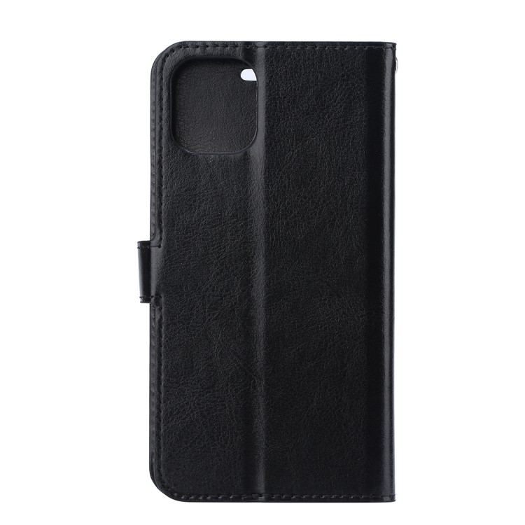 Crazy Horse Leather Stand Wallet Case for iPhone 12 Pro / iPhone 12 Max 6.1-inch - Black-3