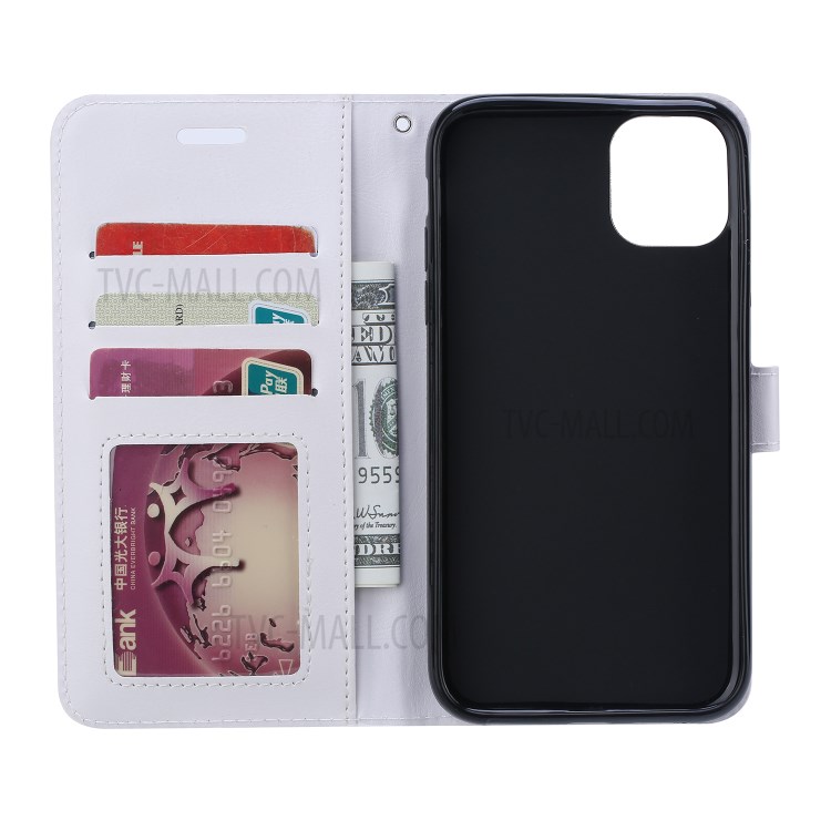 Crazy Horse Leather Stand Wallet Case for iPhone 12 Pro / iPhone 12 Max 6.1-inch - White-3