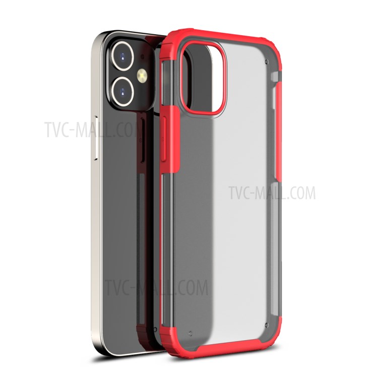 Armor Series Anti-fingerprint Matte Surface TPU + PC Cover for iPhone 12 Pro 6.1 inch - Red-1
