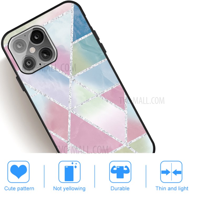 Fashion Marble Pattern Printing Matte Black TPU Cover for iPhone 12 Pro Max 6.7 inch - Style J-5