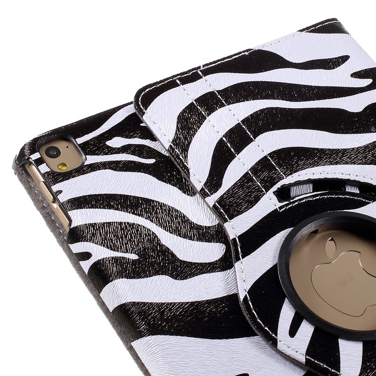 360 Rotation Stand Leather Case for iPad Pro 9.7 inch - Zebra Pattern-12
