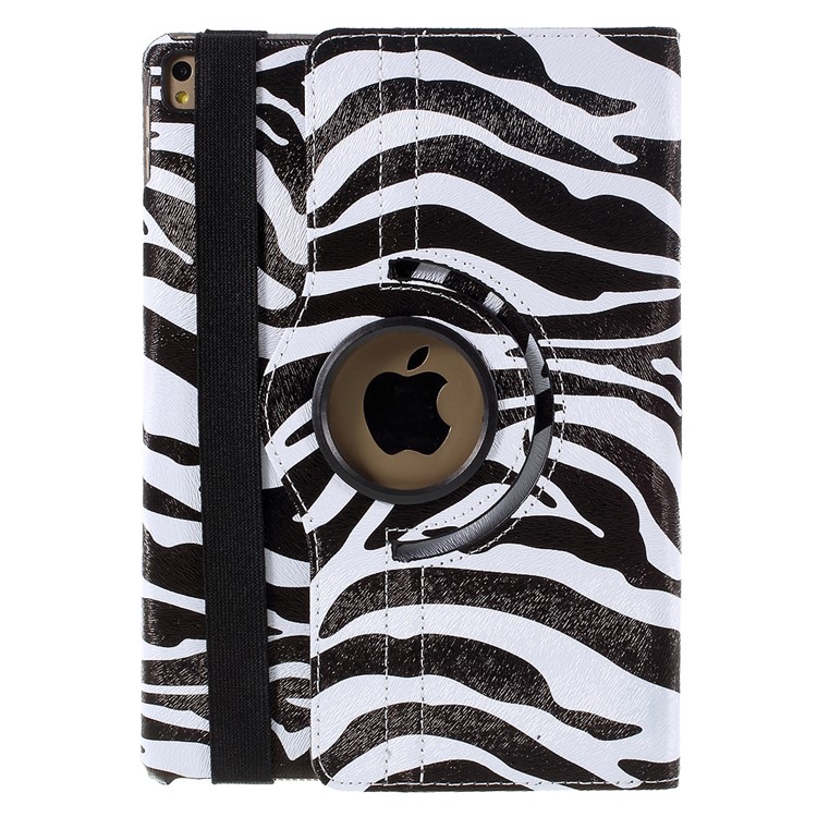 360 Rotation Stand Leather Case for iPad Pro 9.7 inch - Zebra Pattern-3