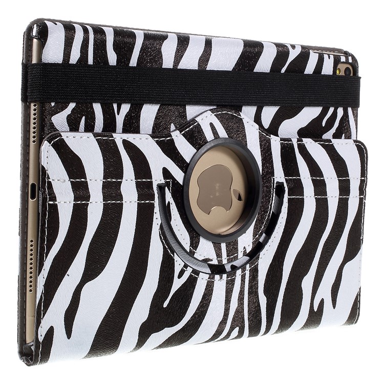 360 Rotation Stand Leather Case for iPad Pro 9.7 inch - Zebra Pattern-4