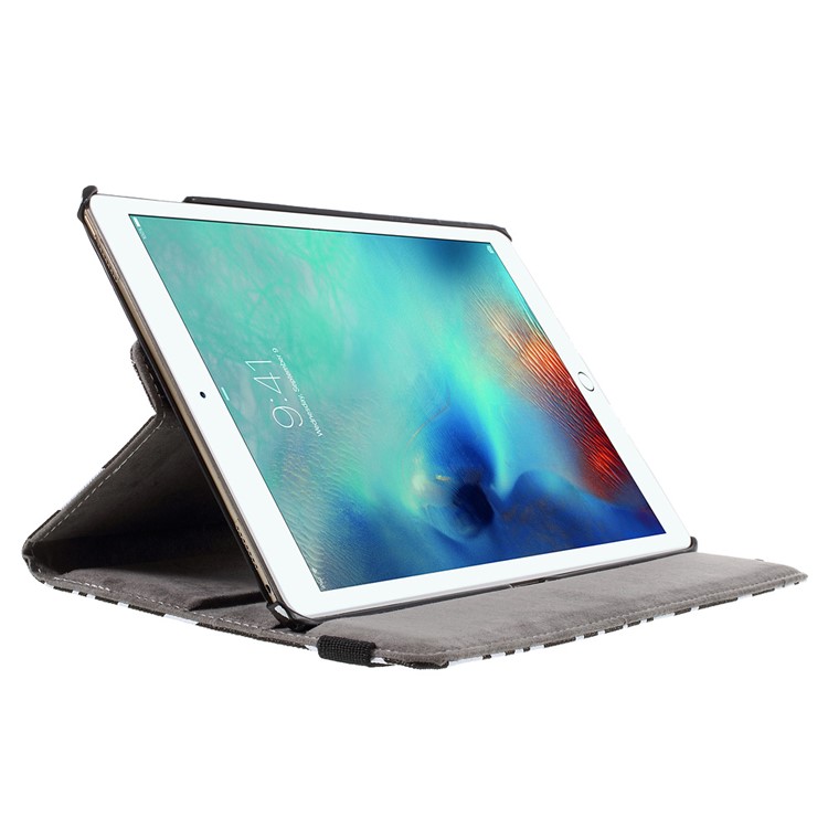 360 Rotation Stand Leather Case for iPad Pro 9.7 inch - Zebra Pattern-5