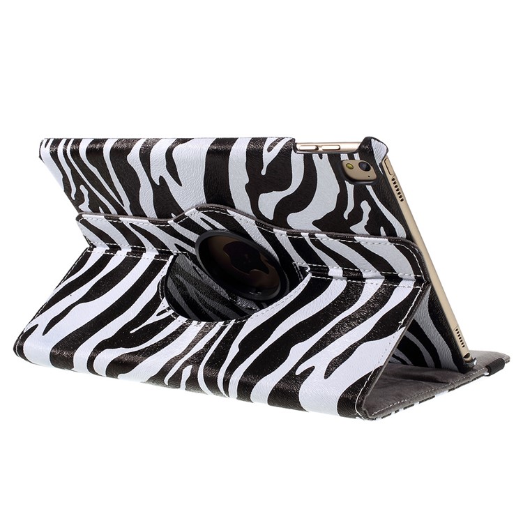 360 Rotation Stand Leather Case for iPad Pro 9.7 inch - Zebra Pattern-6
