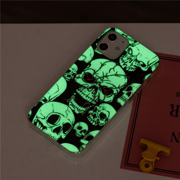 Noctilucent Patterned IMD TPU Case for iPhone 12 mini - Cool Skulls-6
