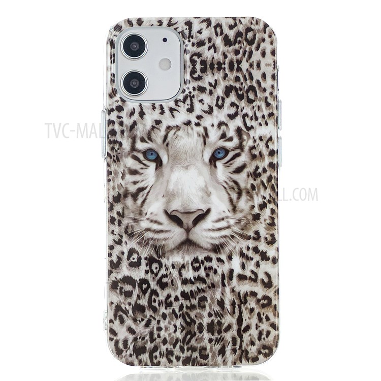 Noctilucent Patterned IMD TPU Case for iPhone 12 mini - Leopard-3