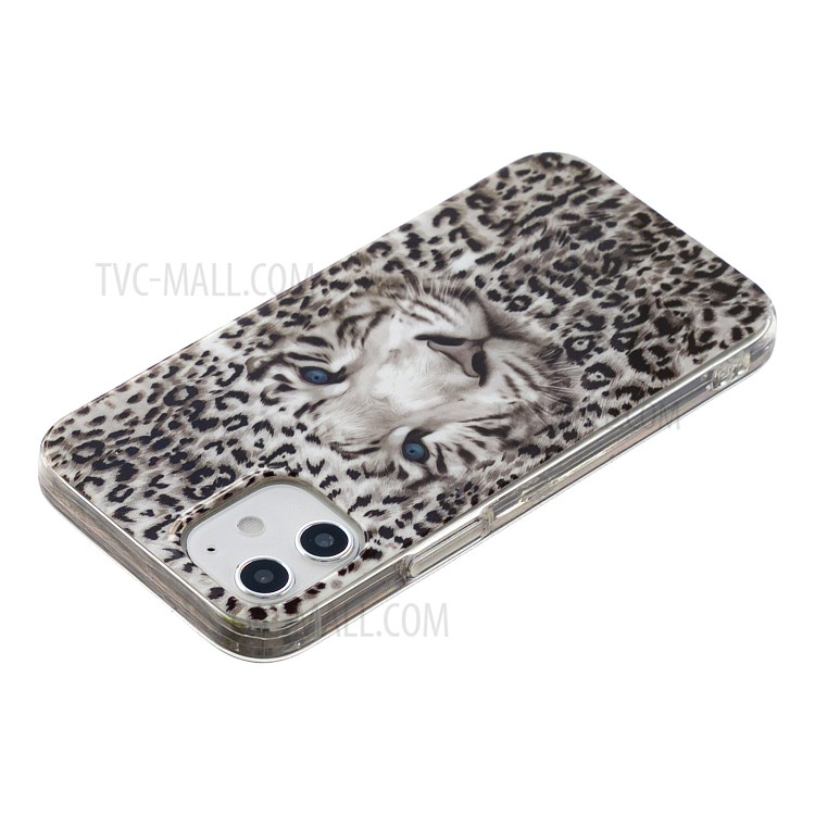 Noctilucent Patterned IMD TPU Case for iPhone 12 mini - Leopard-4