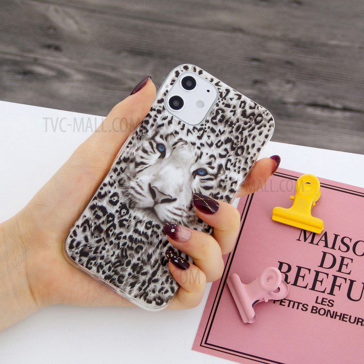 Noctilucent Patterned IMD TPU Case for iPhone 12 mini - Leopard-6