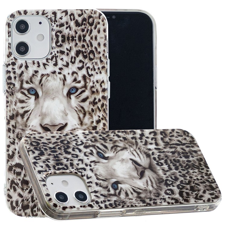 Noctilucent Patterned IMD TPU Back Case for iPhone 12 - Leopard-1