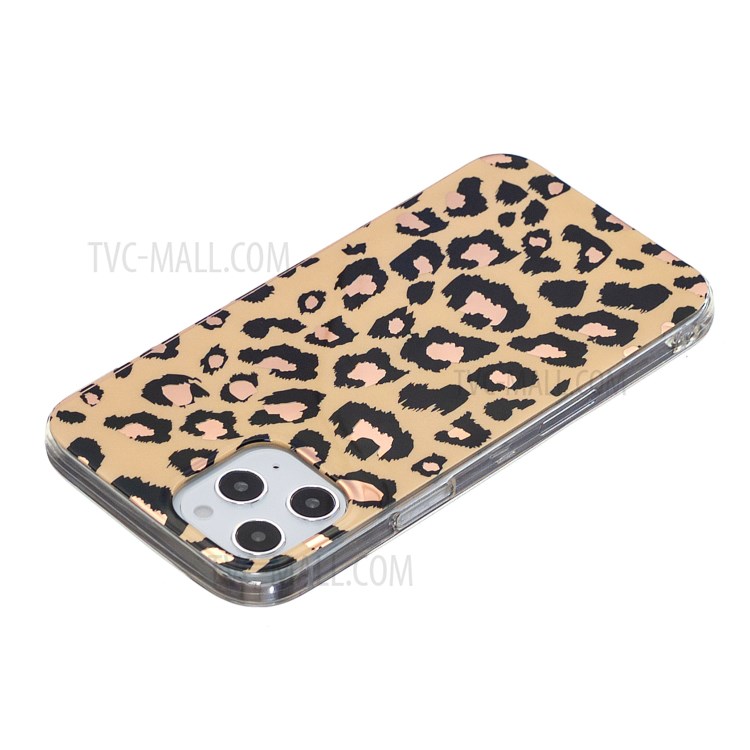 Marble Pattern Electroplating IMD TPU Phone Case for iPhone 12 Pro 6.1 inch - Leopard-3