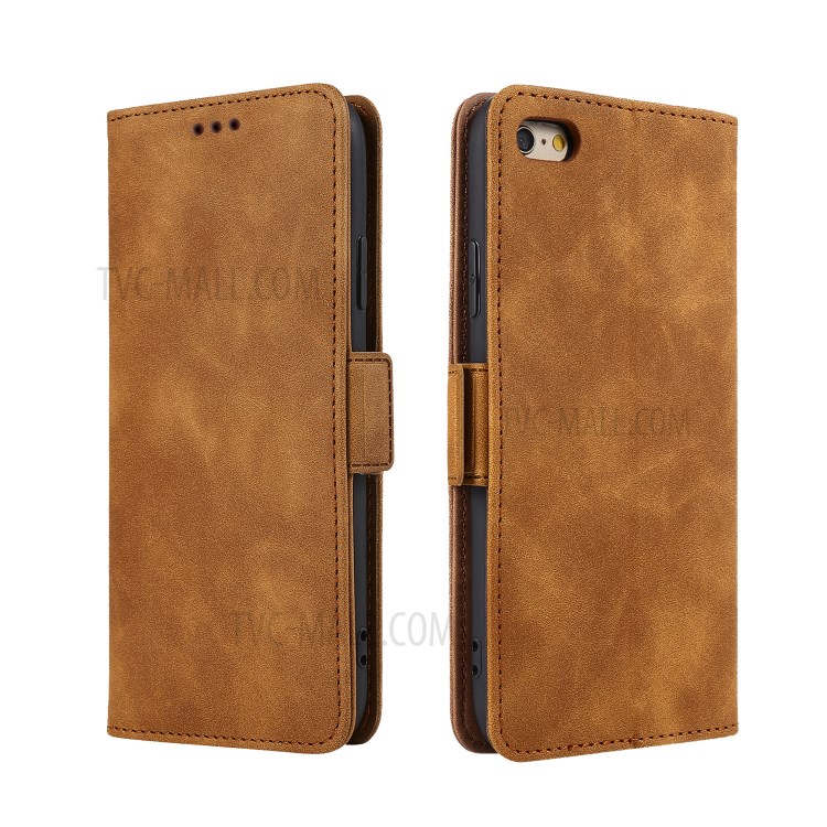 Business Style Leather Case with Wallet Stand for iPhone 6 / 6s 4.7-inch - Brown-1