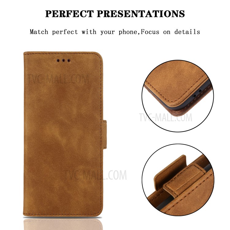 Business Style Leather Wallet Stand Cover Case for iPhone 11 6.1-inch - Brown-6