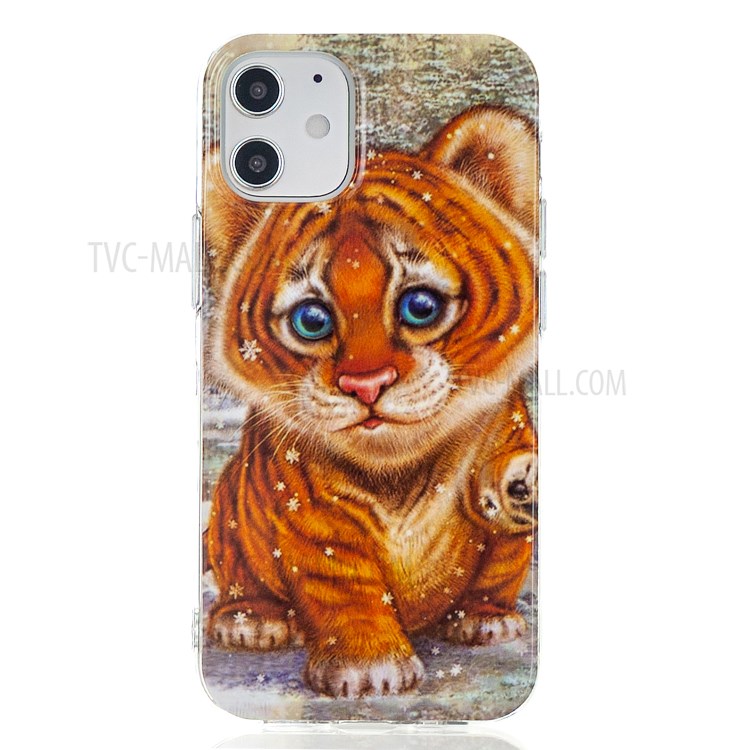 Animal Series IMD Soft TPU Case for iPhone 12 5.4 inch - Little Tiger-3