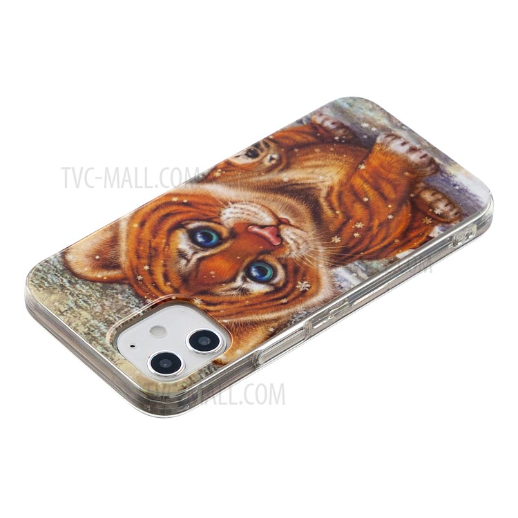 Animal Series IMD Soft TPU Case for iPhone 12 5.4 inch - Little Tiger-4