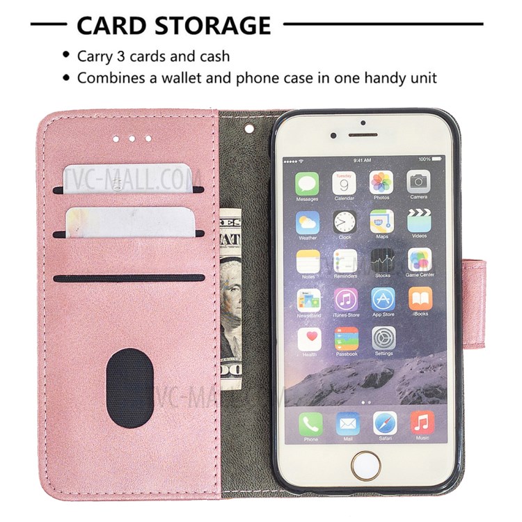 Crocodile Skin Assorted Color Style Leather Wallet Case for iPhone 6s / 6 4.7-inch - Rose Gold-3